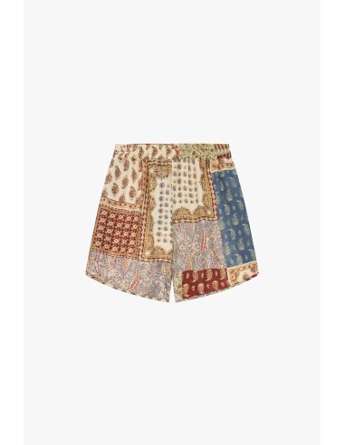 Short coupe regular à imprimé patchwork paisley Dixie