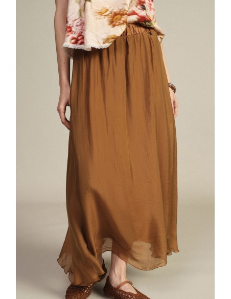 Jupe midi évasée avec élastique à la taille Dixie