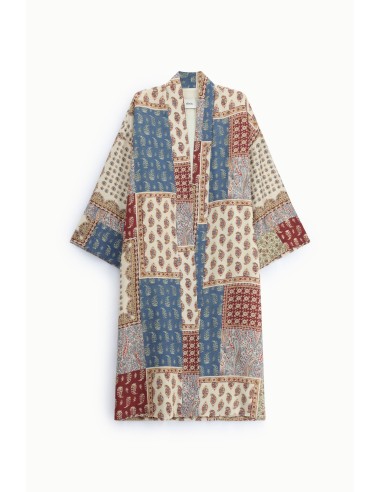 Manteau duster à imprimé patchwork paisley Dixie