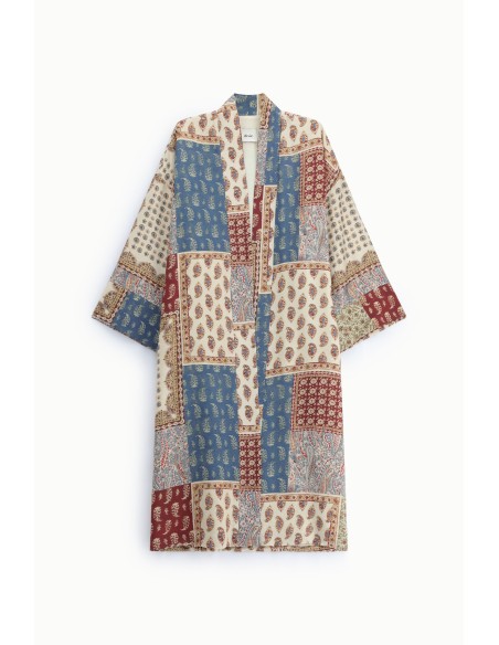 Dusterjas met patchwork-paisleyprint Dixie