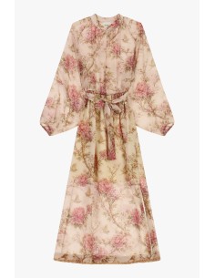 Robe longue à imprimé floral, manches amples, ceinture Dixie 2