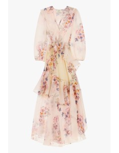 Robe longue à imprimé floral et volants asymétriques Dixie 2