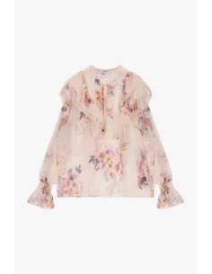 Ruime blouse met bloemenprint en volant Dixie 2