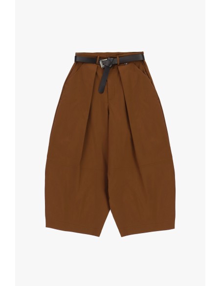 Cropped Palazzo-broek met riem en plooien van Dixie
