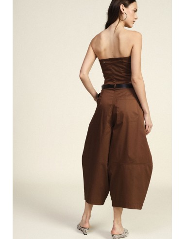 Pantalon palazzo court avec ceinture et pinces Dixie