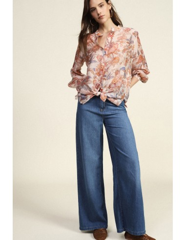 Dixie jeans met wijde pijpen en vijf zakken