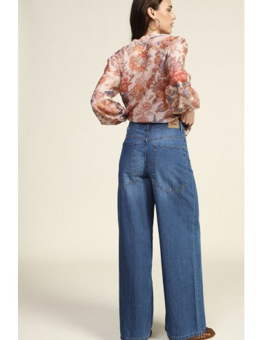 Jeans à jambes larges à cinq poches Dixie