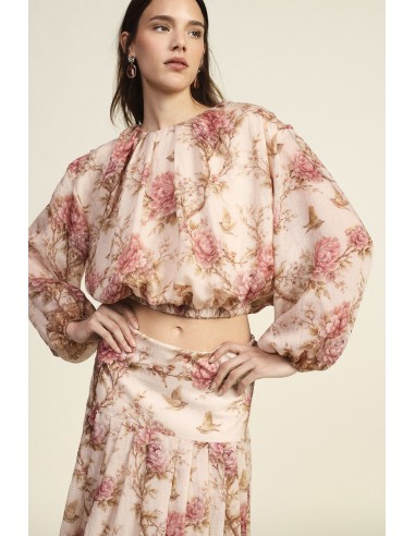 Top à manches longues et imprimé floral Dixie