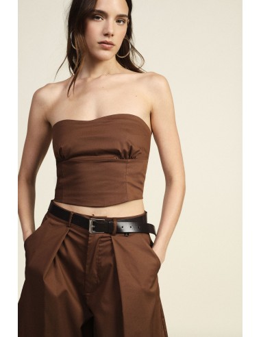 Dixie - Top bandeau structuré avec coutures profilées
