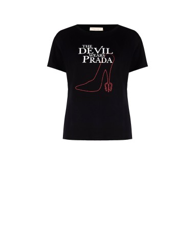 T-shirt regular « Il Diavolo s’habille en Prada » avec imprimé escarpin, Rinascimento
