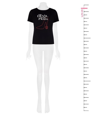 T-shirt regular « Il Diavolo s’habille en Prada » avec imprimé escarpin, Rinascimento