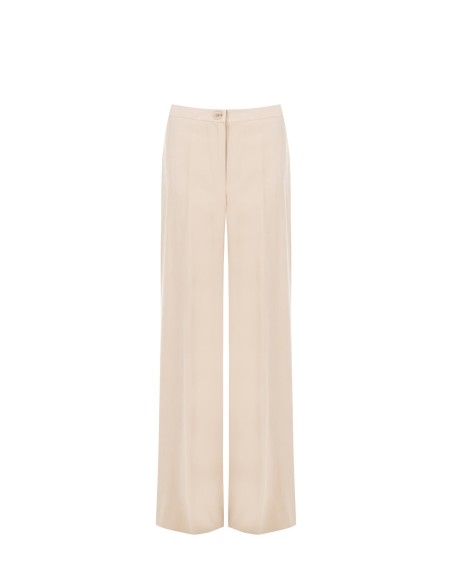 Pantalon palazzo en mélange de viscose sans poches Rinascimento