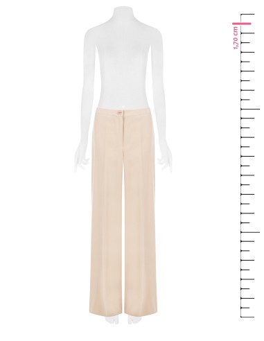 Pantalon palazzo en mélange de viscose sans poches Rinascimento