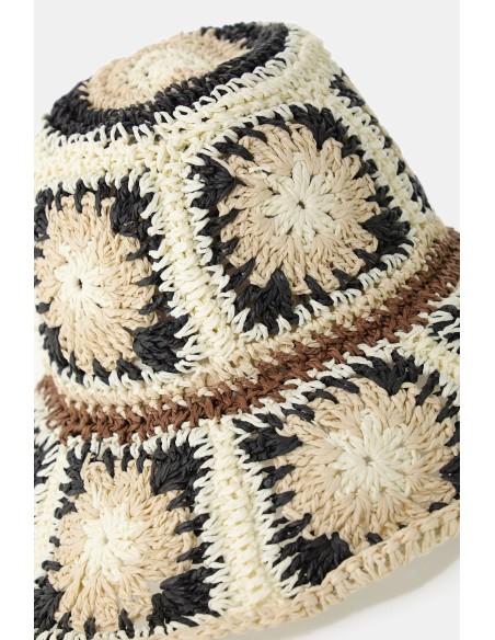 Chapeau Crochet Style Patchwork Large Bord S.V.P.