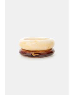 Jeu de bracelets rigides Double effet marbré Dixie 2
