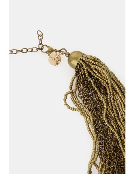 Dixie meerlagige chokerketting met microkraaltjes en kettingen