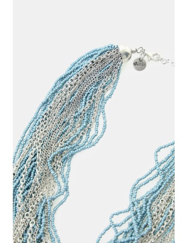 Collier multibrins avec microperles et chaînes de Dixie