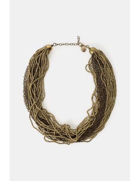 Collier multibrins avec microperles et chaînes de Dixie