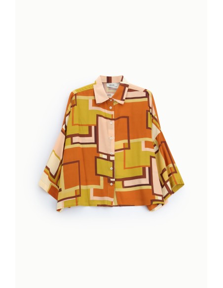 Dixie - Chemise large à motif géométrique multicolore