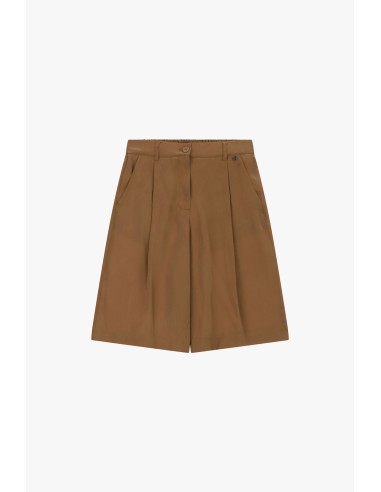 Dixie Shorts met hoge taille, plooien en zijzakken