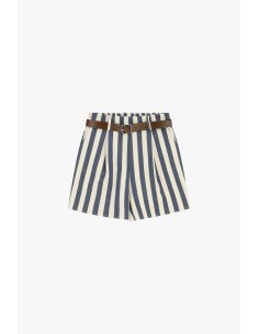 Short regular fit à rayures avec ceinture Dixie