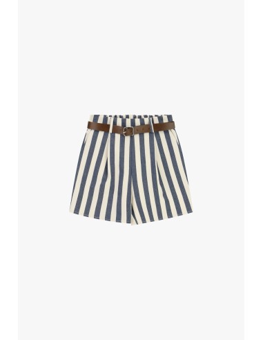 Dixie Regular-fit shorts met strepen en riem