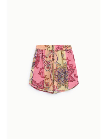Shorts coupe regular à imprimé paisley aux couleurs vives Dixie