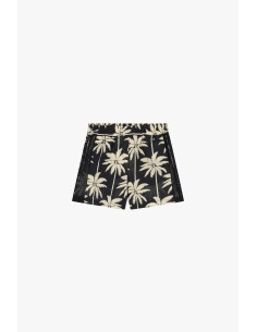 Regular-fit shorts met palmendessin en geperforeerde inzetstukken Dixie