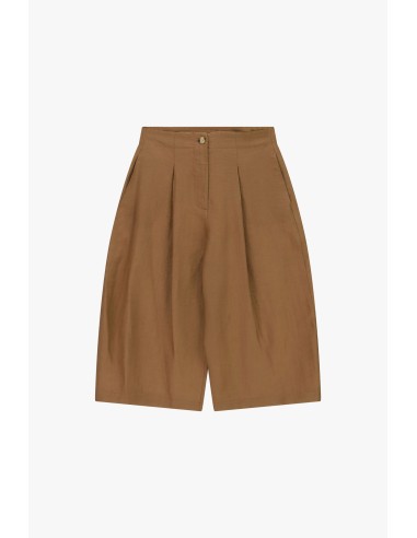 Damesshorts met hoge taille, plooien en zakken van Dixie