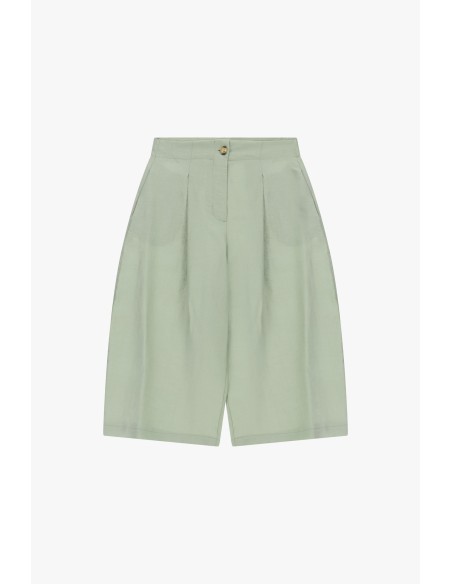 Damesshorts met hoge taille, plooien en zakken van Dixie
