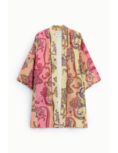 Dixie Paisley Pattern Oversize Shirt Jacket Without Closure