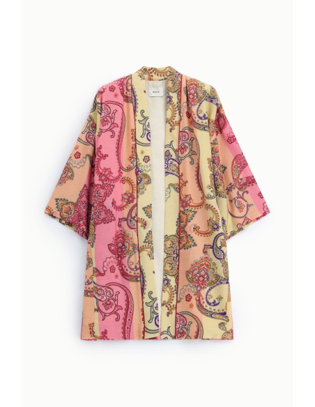 Oversized overhemdjasje met paisleymotief zonder sluiting van Dixie