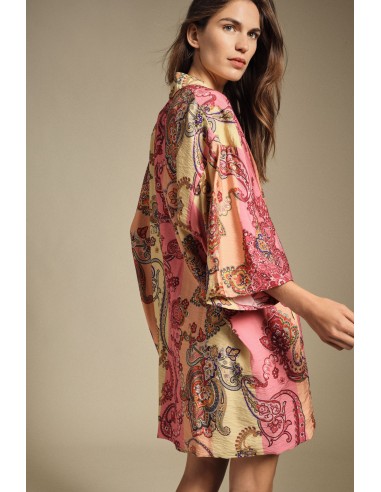 Dixie Paisley Pattern Oversize Shirt Jacket Without Closure