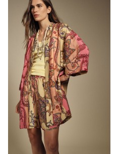 Oversized overhemdjasje met paisleymotief zonder sluiting van Dixie