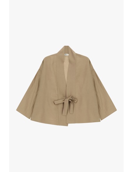Blazer large et court avec ceinture nouée Dixie