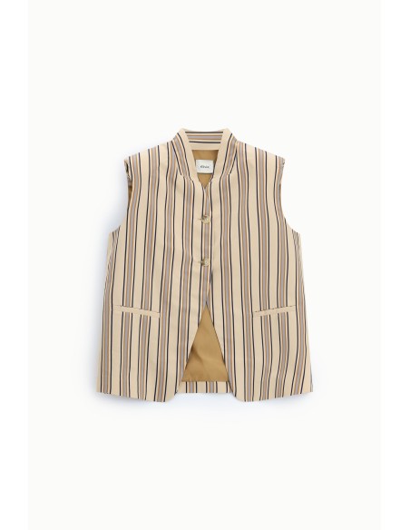 Dixie - Gilet à rayures boutonné sur le devant