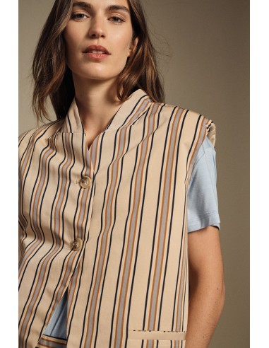 Dixie - Gilet à rayures boutonné sur le devant