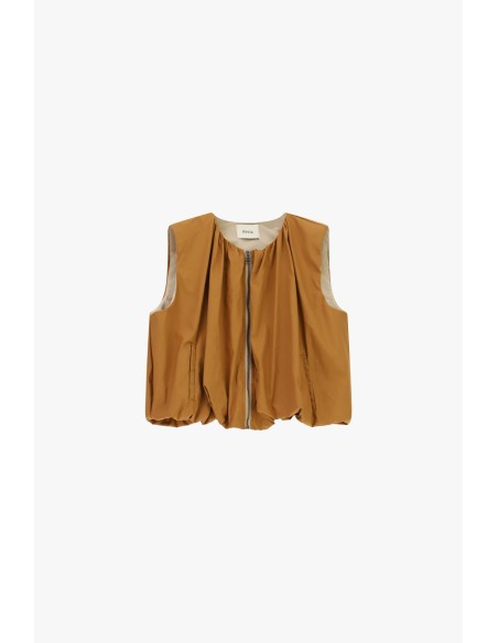 Gilet sans manches avec fermeture éclair et coupe ample Dixie
