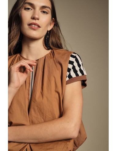 Gilet sans manches avec fermeture éclair et coupe ample Dixie