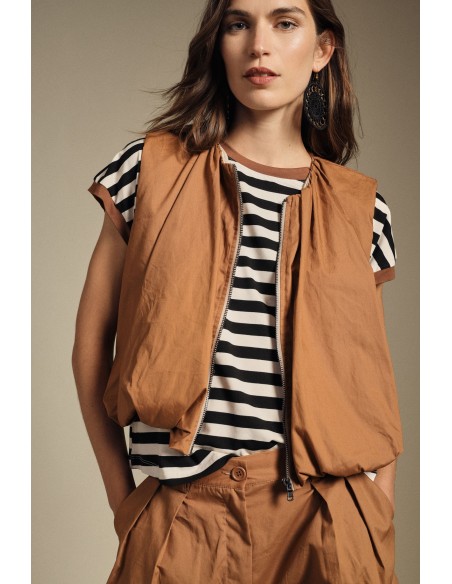 Gilet sans manches avec fermeture éclair et coupe ample Dixie