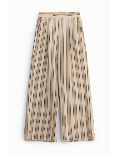Dixie wijde gestreepte broek met hoge taille en zakken