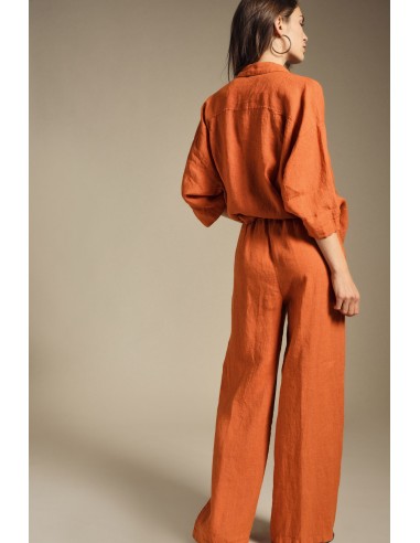 Pantalon large avec taille haute et cordon de serrage Dixie
