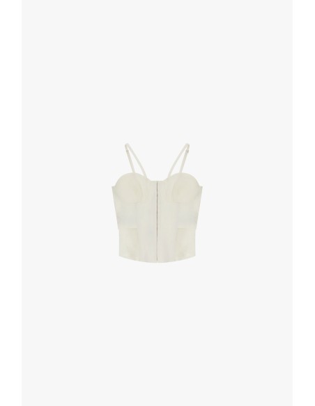 Top bustier Dixie à bretelles réglables et bonnets moulés