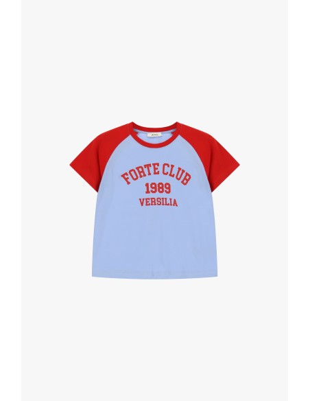 Dixie T-shirt met raglanmouwen en opdruk aan de voorkant