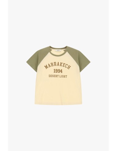 T-Shirt à manches raglan et imprimé Dixie sur le devant