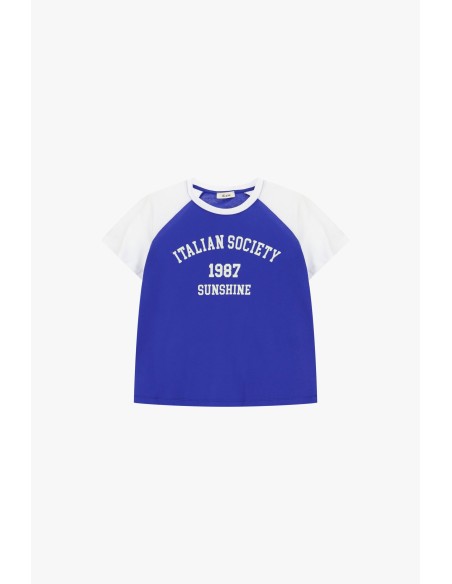 T-Shirt à manches raglan et imprimé Dixie sur le devant