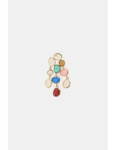 Boucles d’oreilles pendantes multiformes avec pierres colorées Dixie 2
