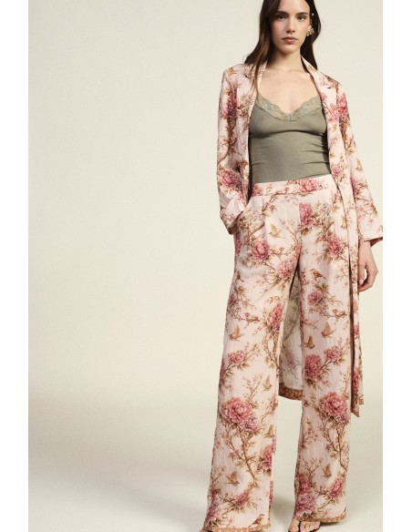Pantalon palazzo à jambes larges et imprimé floral Dixie