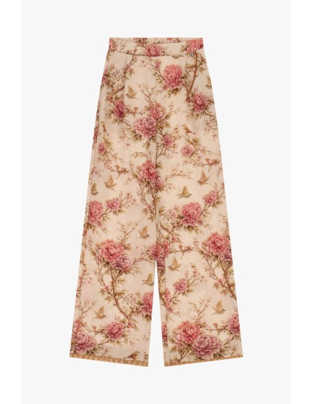 Pantalon palazzo à jambes larges et imprimé floral Dixie