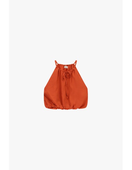 Cropped top met dunne bandjes en gerimpelde onderkant Dixie